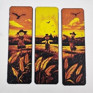 Sunset Scarecrow Bookmarks - Set of 3